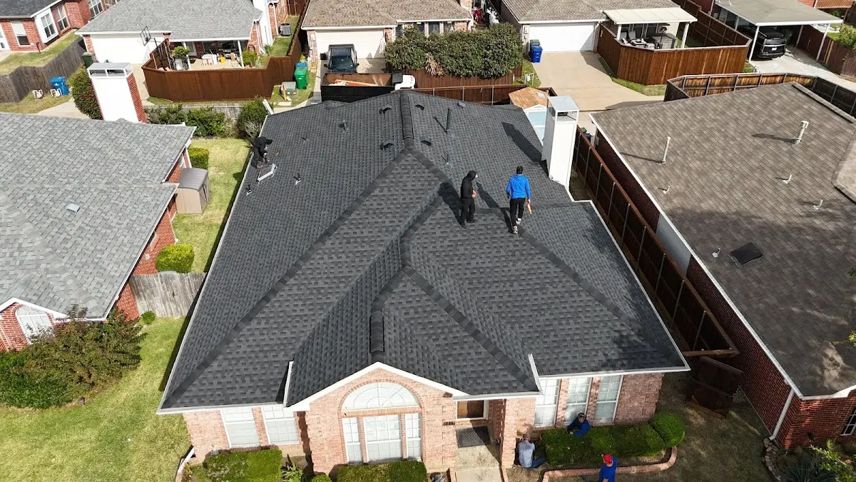 Slate & Tile Roof Repair work in progress on a Midland Park property